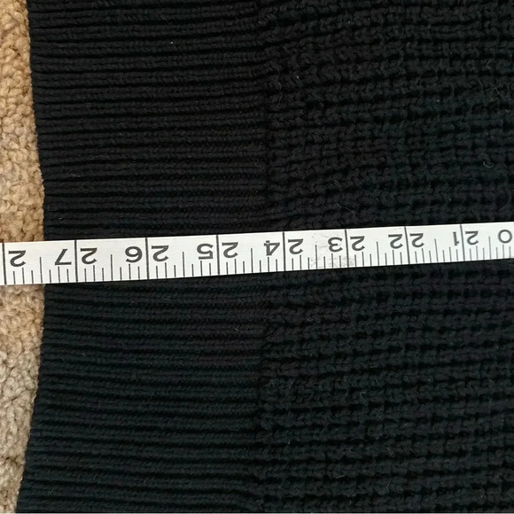 100% cotton Cardigan Black Knit Button Down Sweater - Picture 6 of 6